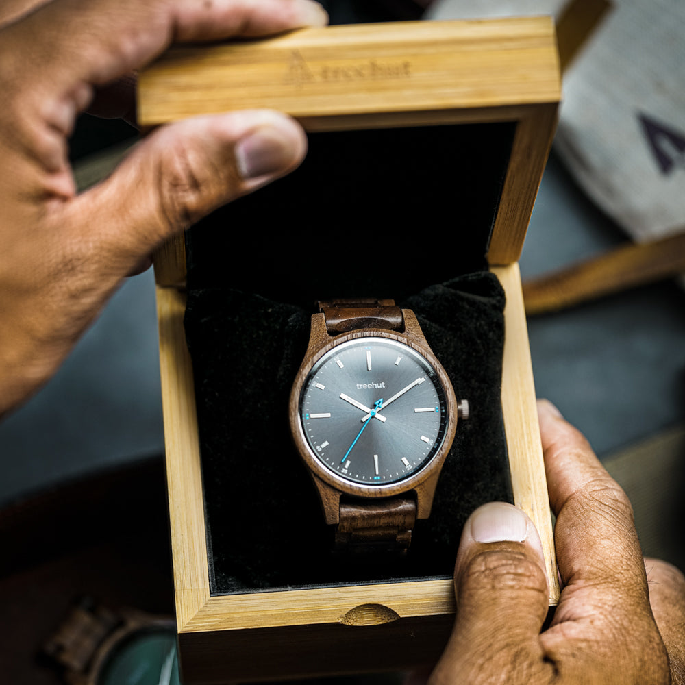 Dubline Walnut Grey Men's Wooden watch