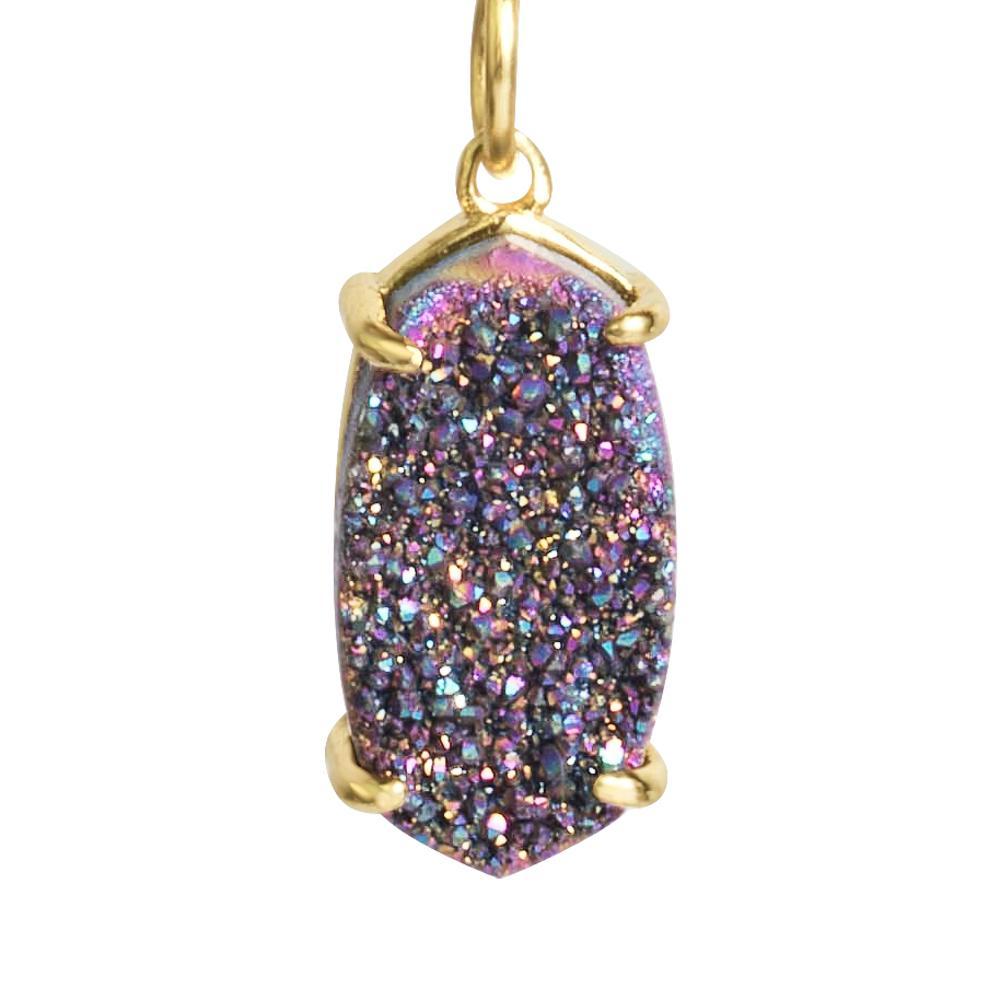 Arya Rainbow Druzy Necklace Women's Stone Necklace