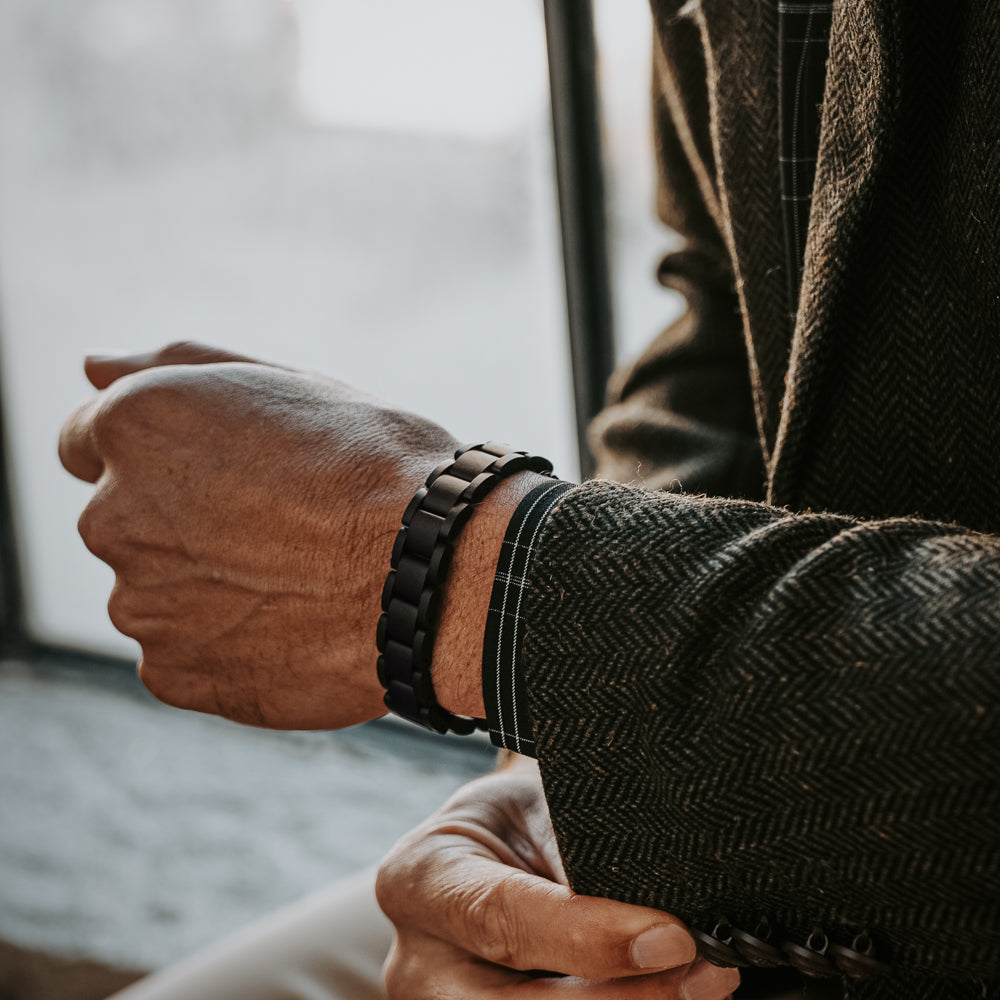Classic Ebony Men's Wooden Bracelet