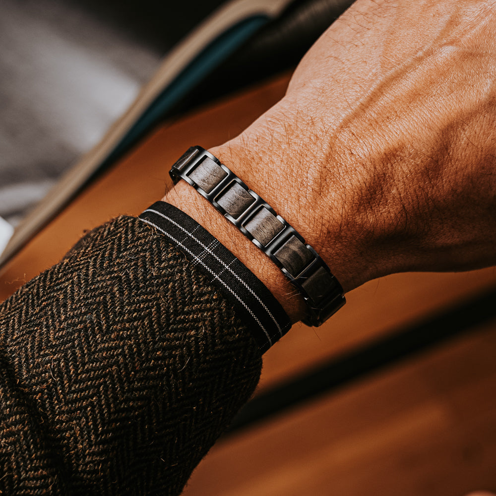 Climb Grey Maple Men's Wooden Bracelet