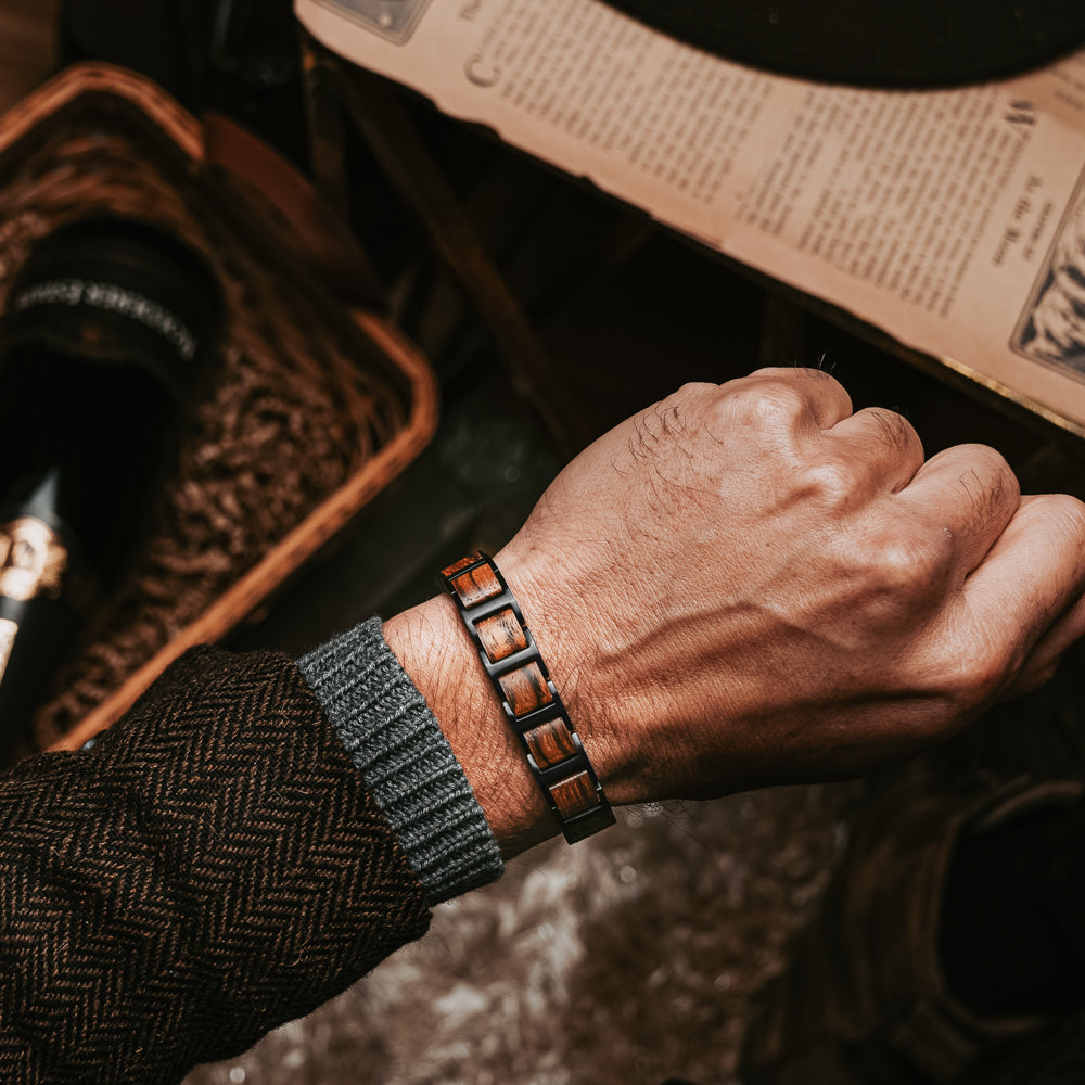 Climb Zebrawood Men's Wooden Bracelet