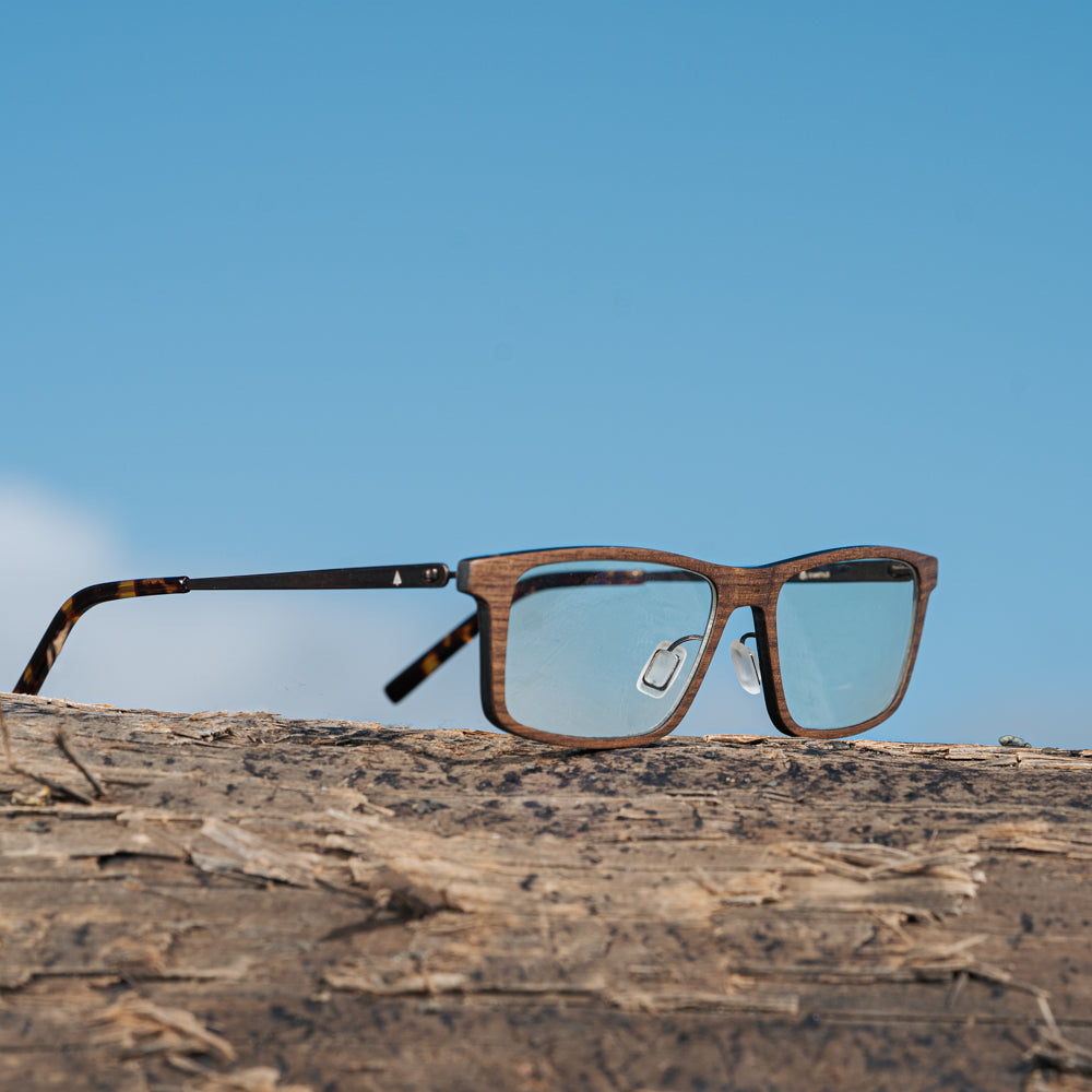 Forge Walnut blue light wood-glasses