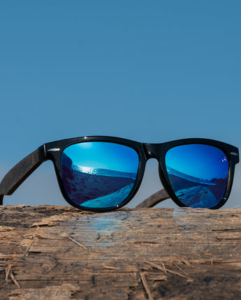 Bali 64 Black Men's Wooden Sunglasses