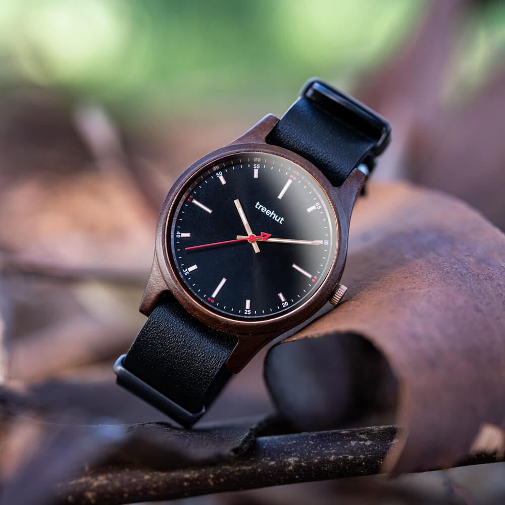Dubline Ebony Black NATO Men's Wooden Watch