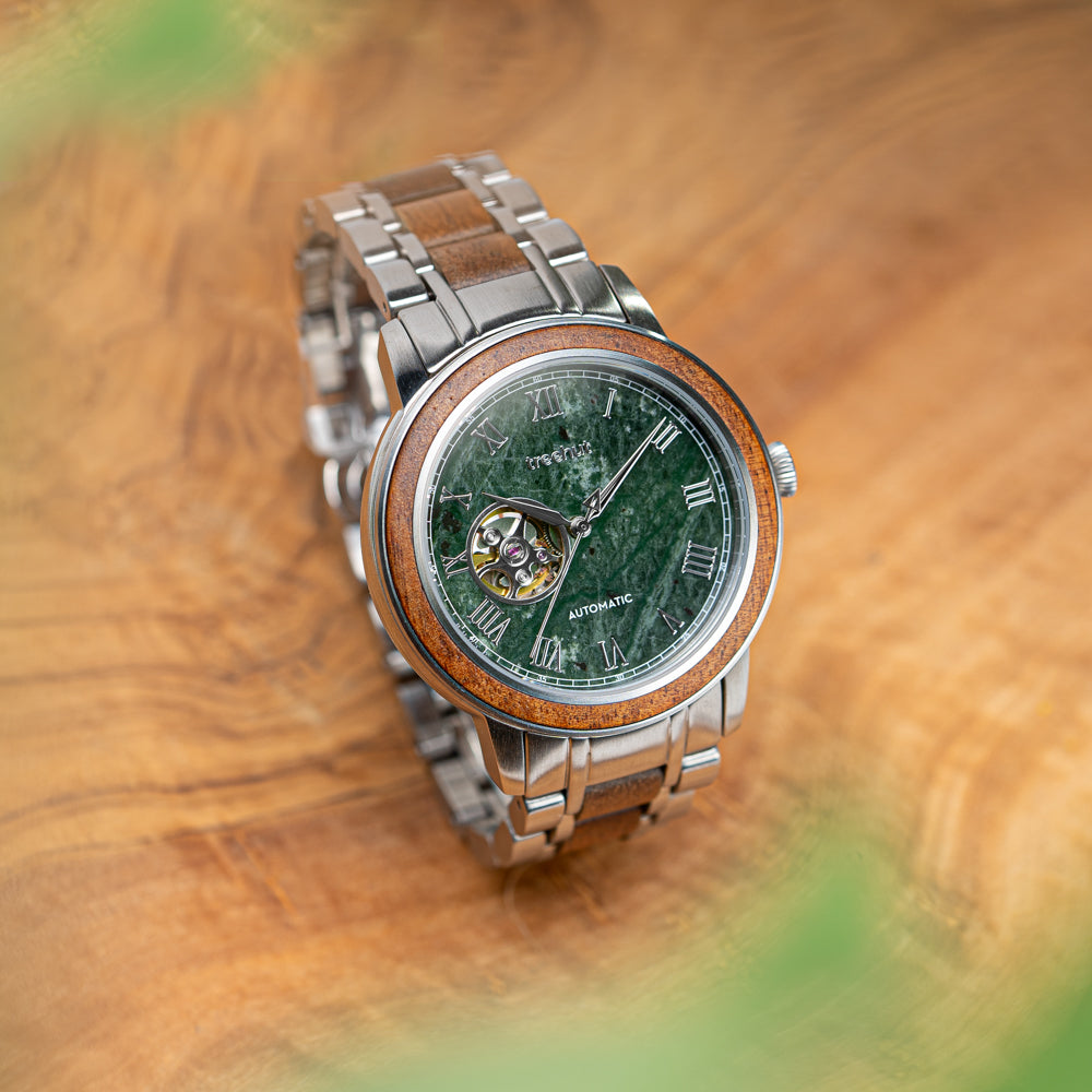 Couples Green Marble Couples Marble Watch