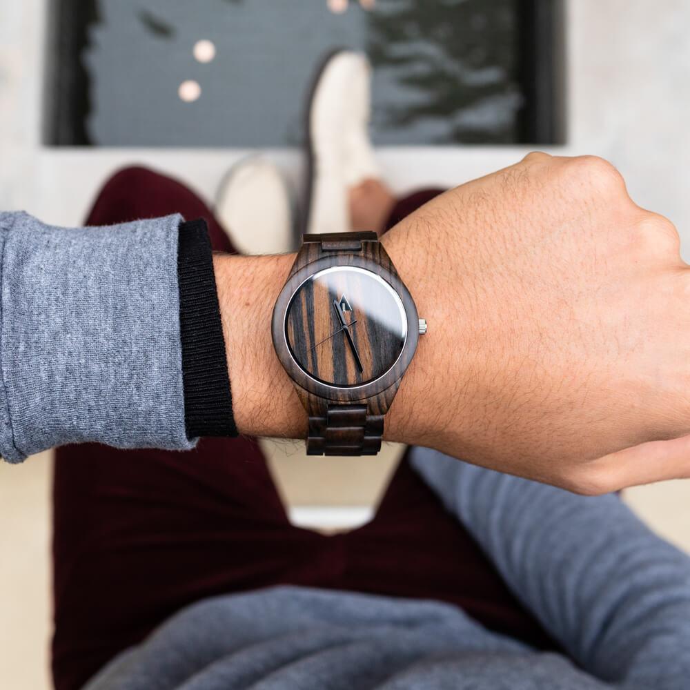 Classic Ebony Chase Men's Wooden Watch