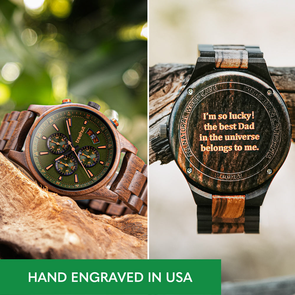 Dubline Chrono Koa Vegan Men's Wooden Watch