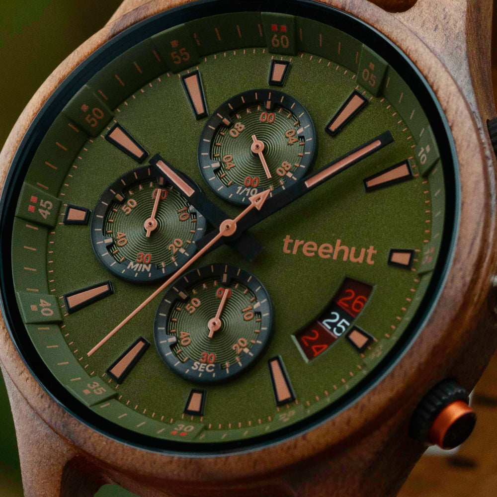 Dubline Chrono Walnut Brown Men's Wooden Watch