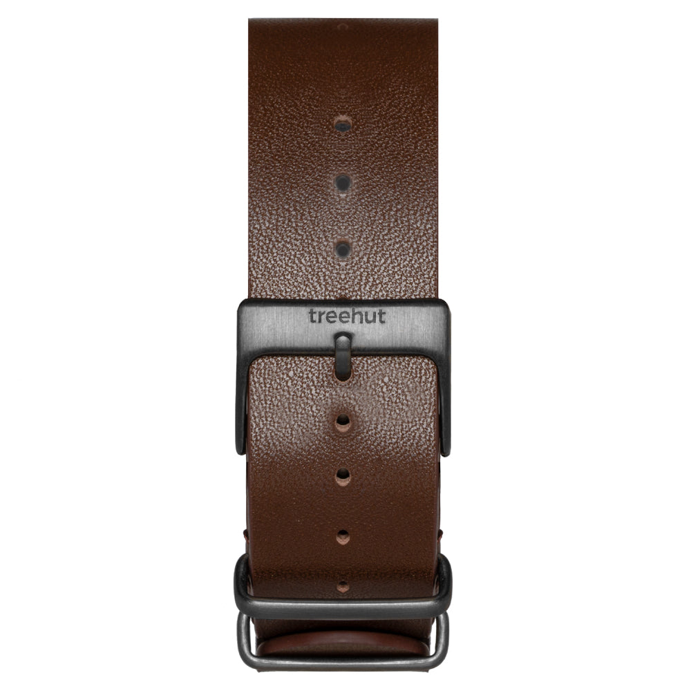 20mm Brown NATO Leather band For Men