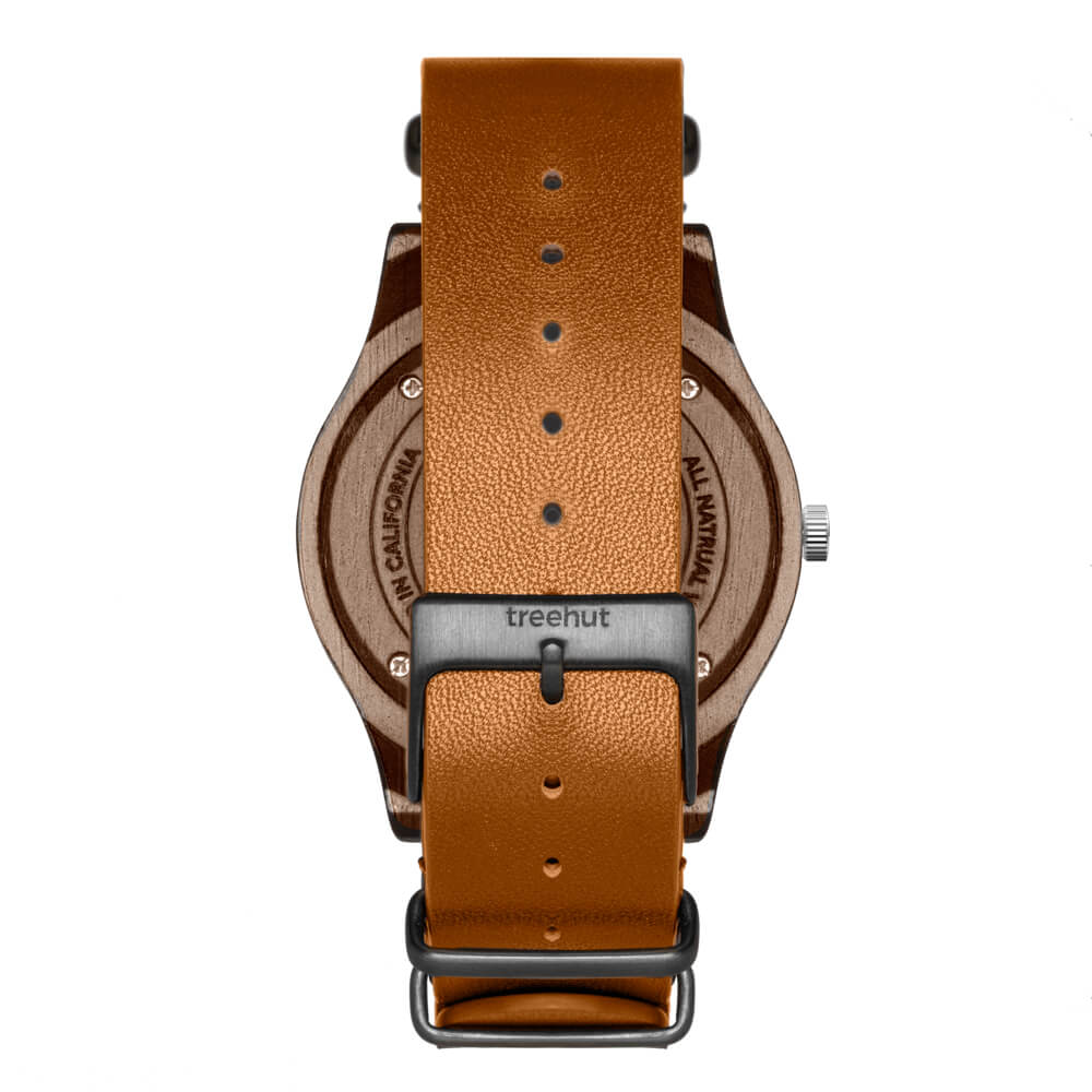 Dubline Walnut Light Brown NATO Men's Wooden Watch