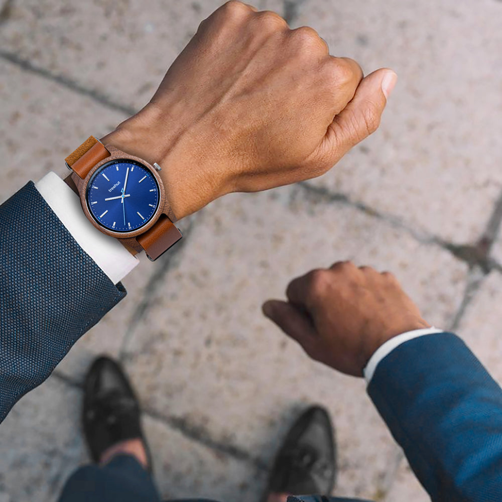 Dubline Walnut Light Brown NATO Men's Wooden Watch
