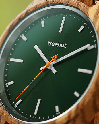 Dubline Zebrawood Green Men's Wooden Watch