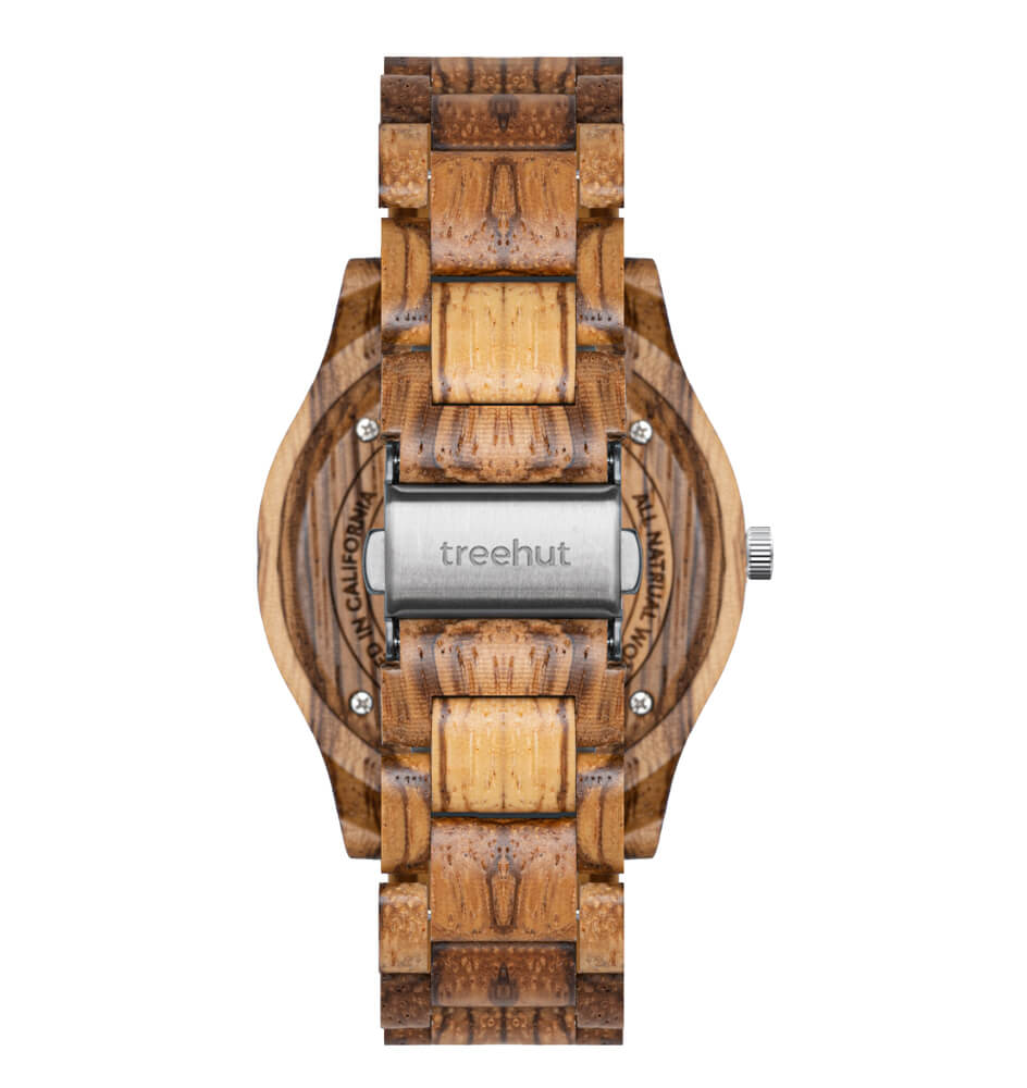 Dubline Zebrawood Green Men's Wooden Watch