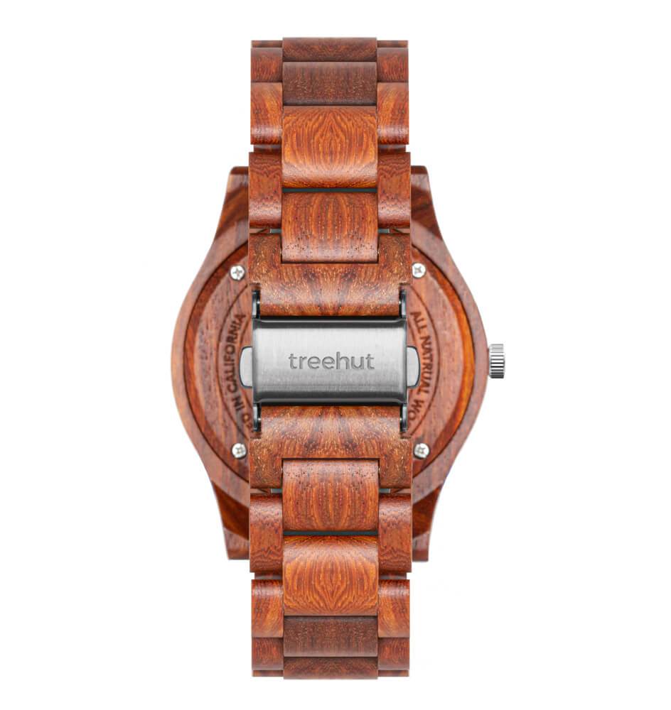 Dubline Redwood Black Men's Wooden Watch