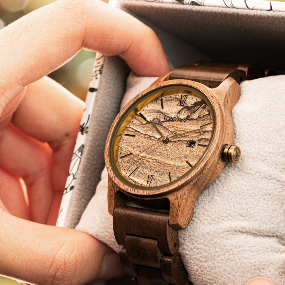 Odyssey Sandstone Walnut Copper Men's Wooden Watch