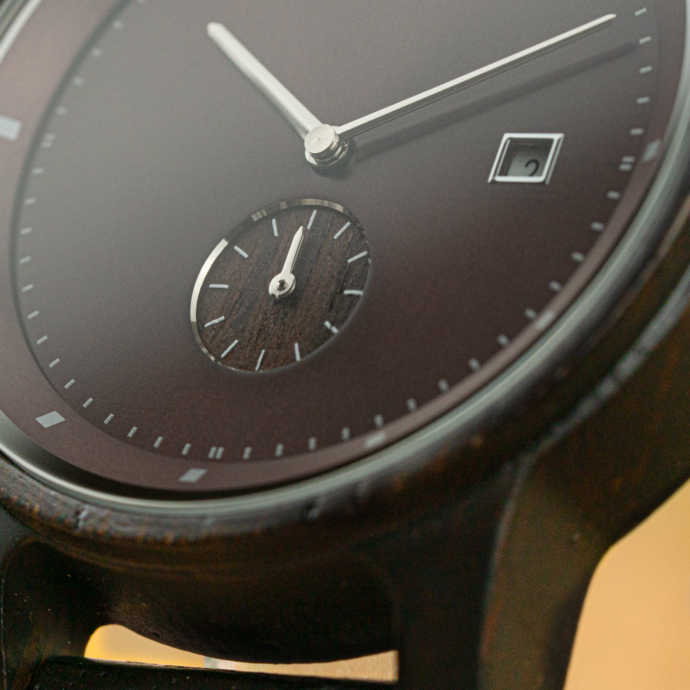 Alpine Wenge Burgundy Men's Wooden Watch