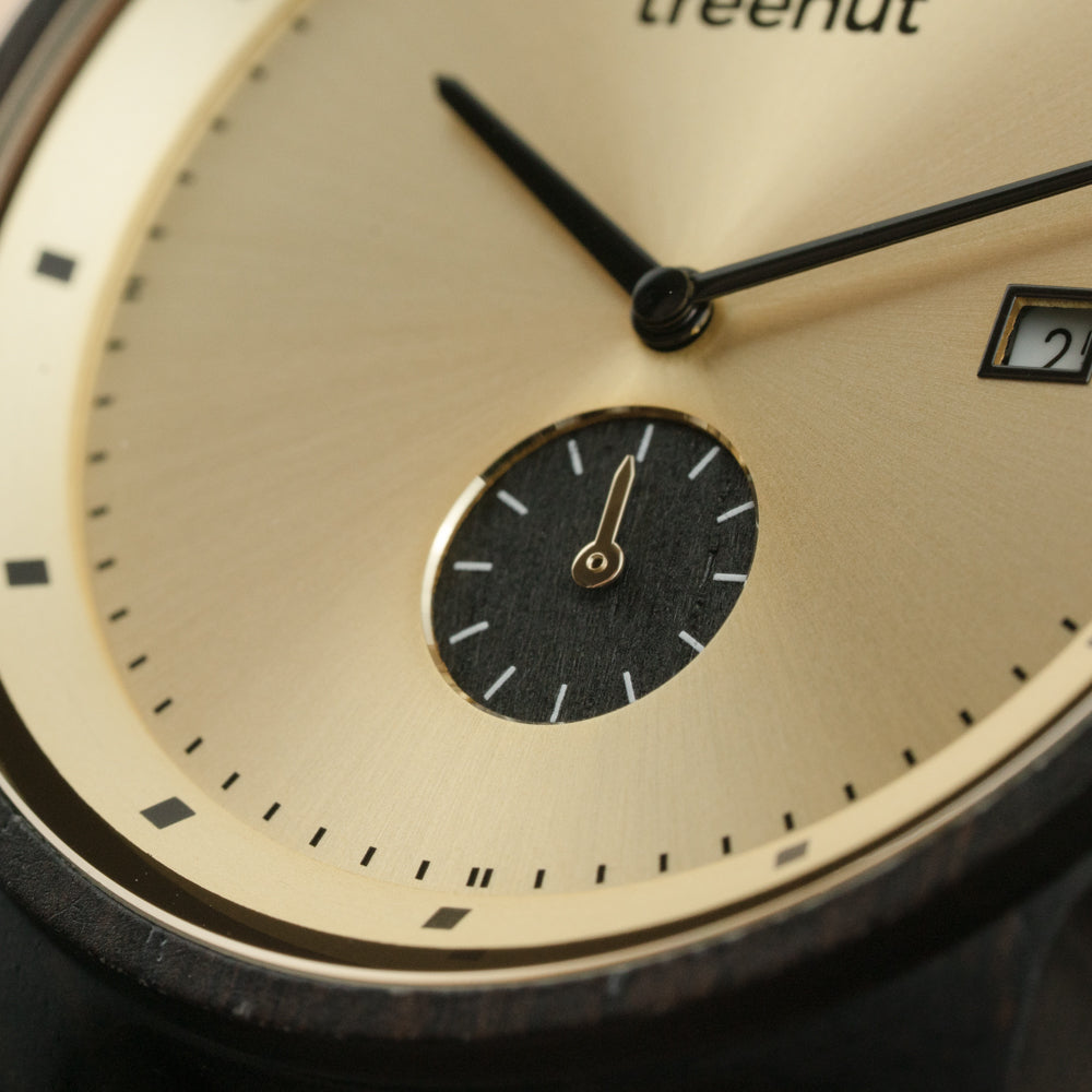 Alpine Ebony Gold Men’s Wooden Watch