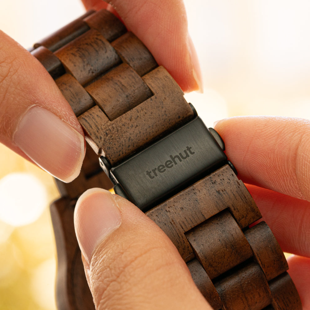 Dubline Chrono Walnut Green Men's Wooden Watch
