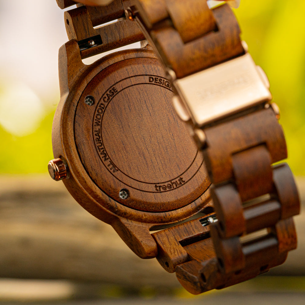 Paradise Koa Tiger Eye Women's Wooden Watch