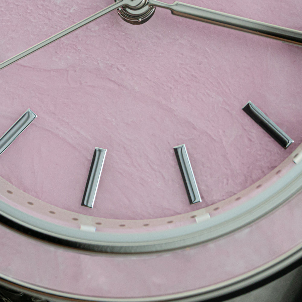 pink dial watch