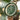 green watch for women with gold bracelet