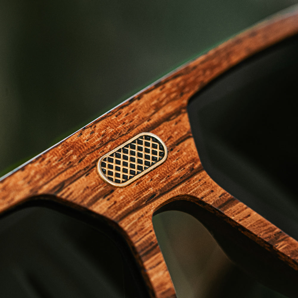 Fjorn Zebrawood Carbon Men's Wooden Sunglasses