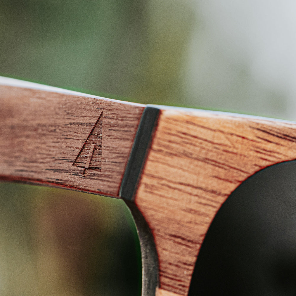 Bali Walnut Carbon Women's Wooden Sunglasses