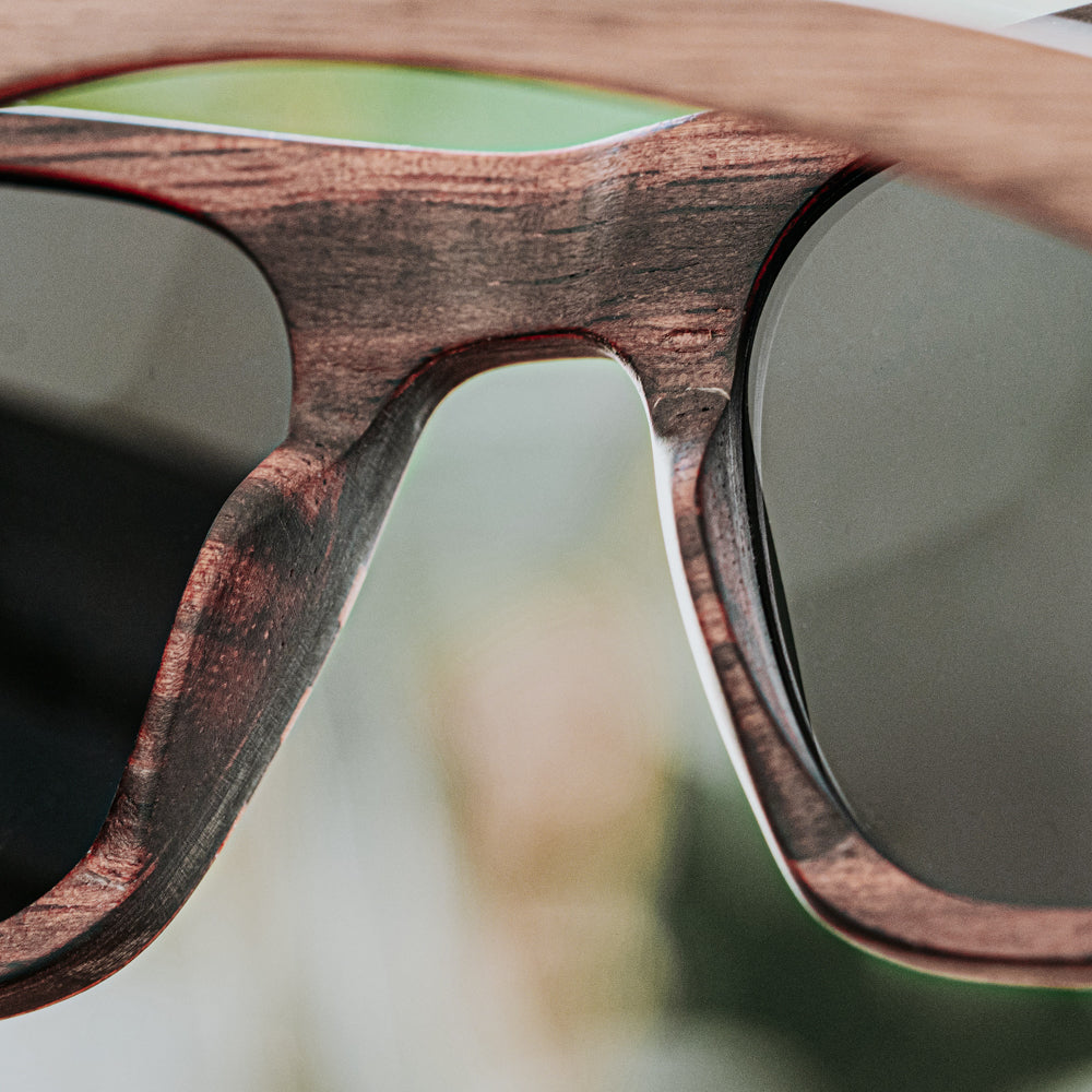 Bali Walnut Carbon Women's Wooden Sunglasses