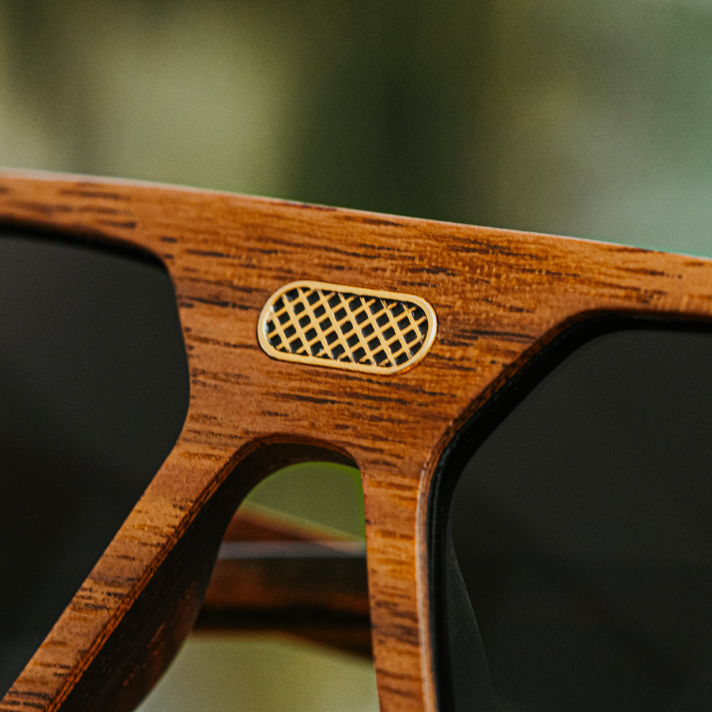 Fjorn Walnut Carbon Men's Wooden Sunglasses
