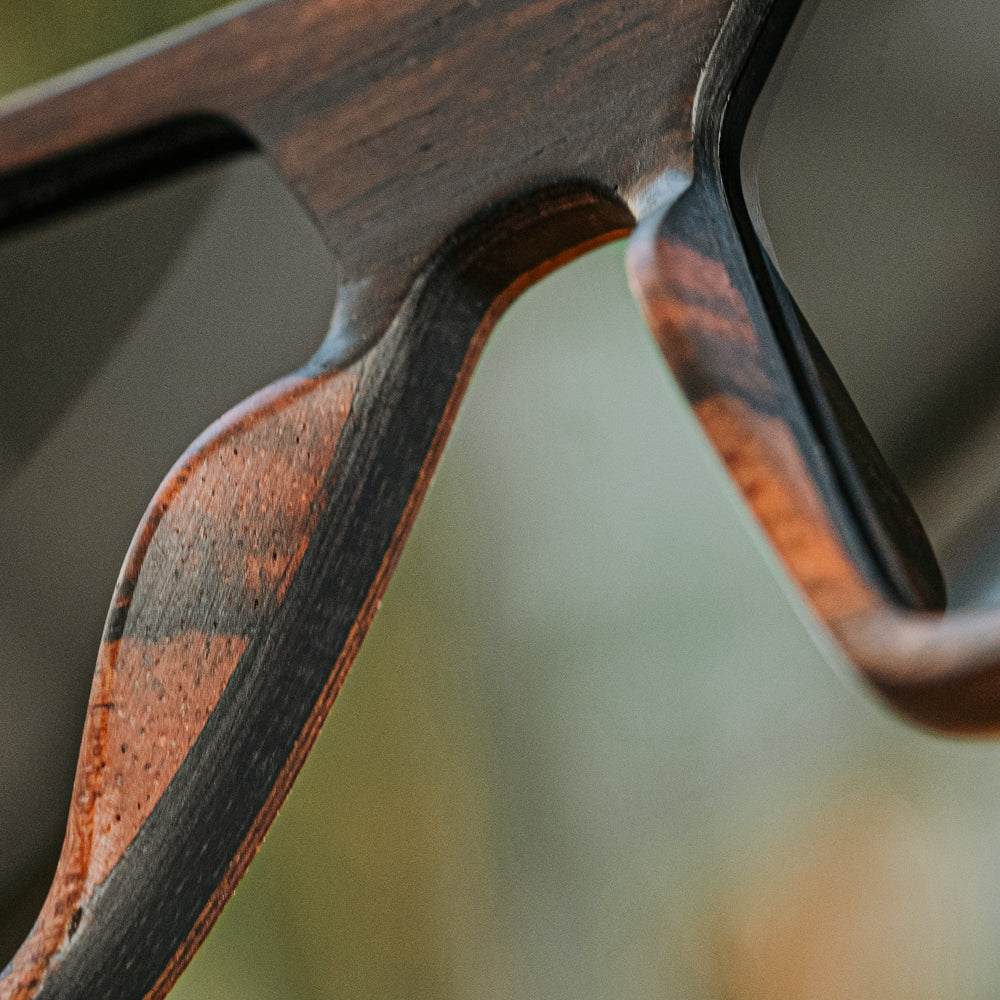 Fjorn Walnut Carbon Men's Wooden Sunglasses