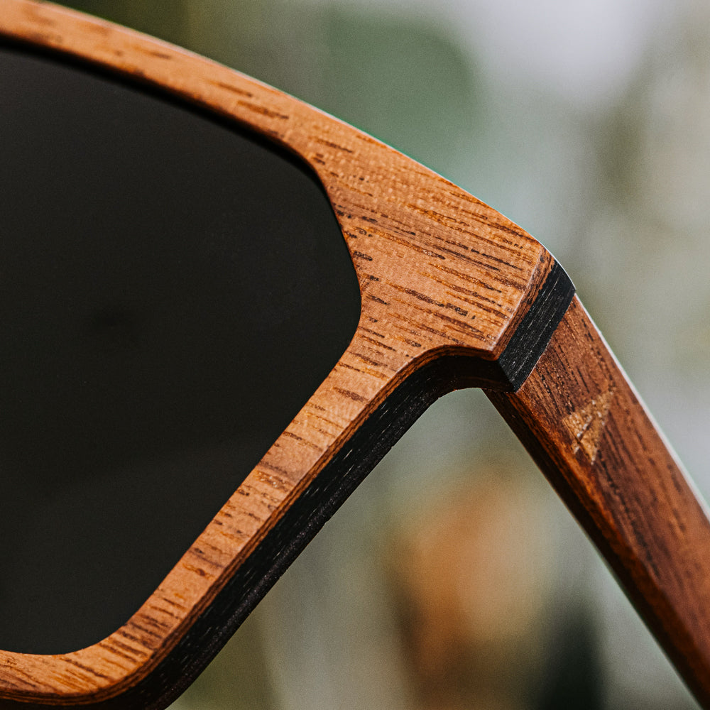 Fjorn Walnut Carbon Men's Wooden Sunglasses
