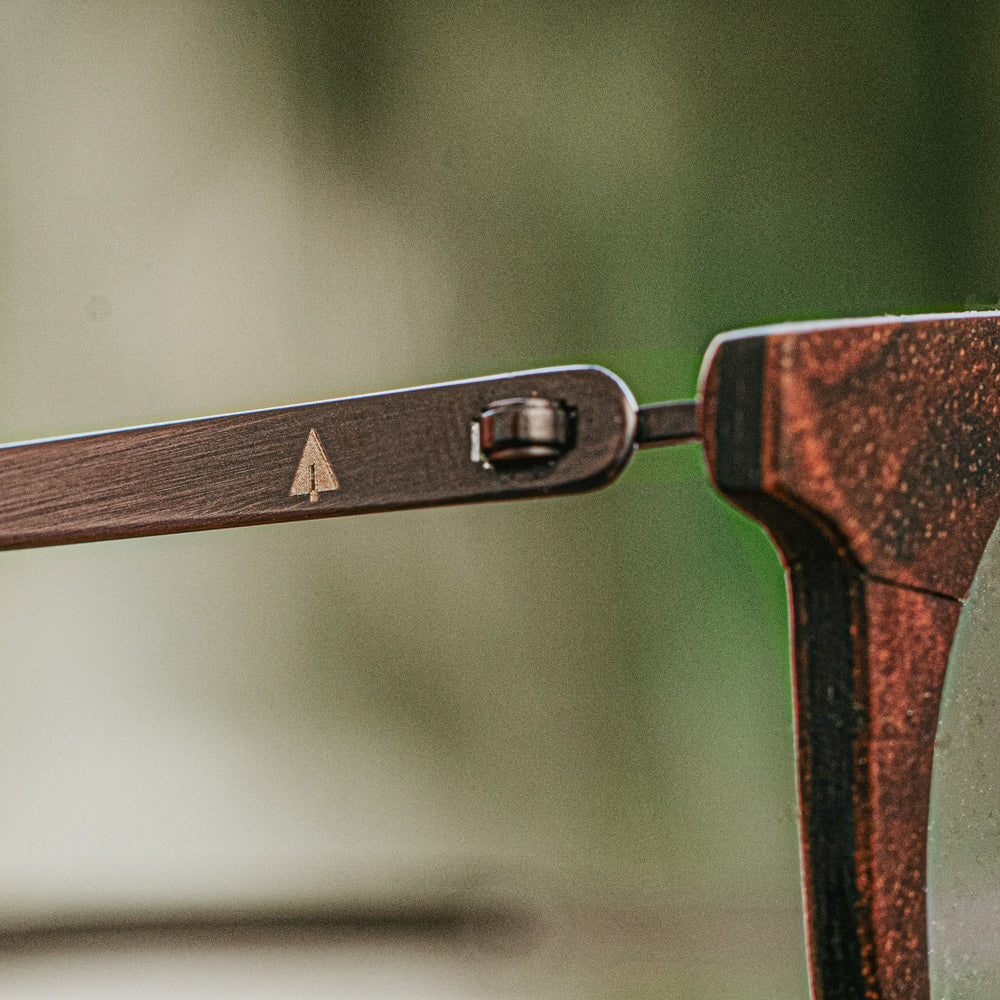 Mist Walnut Burl blue light wood glasses