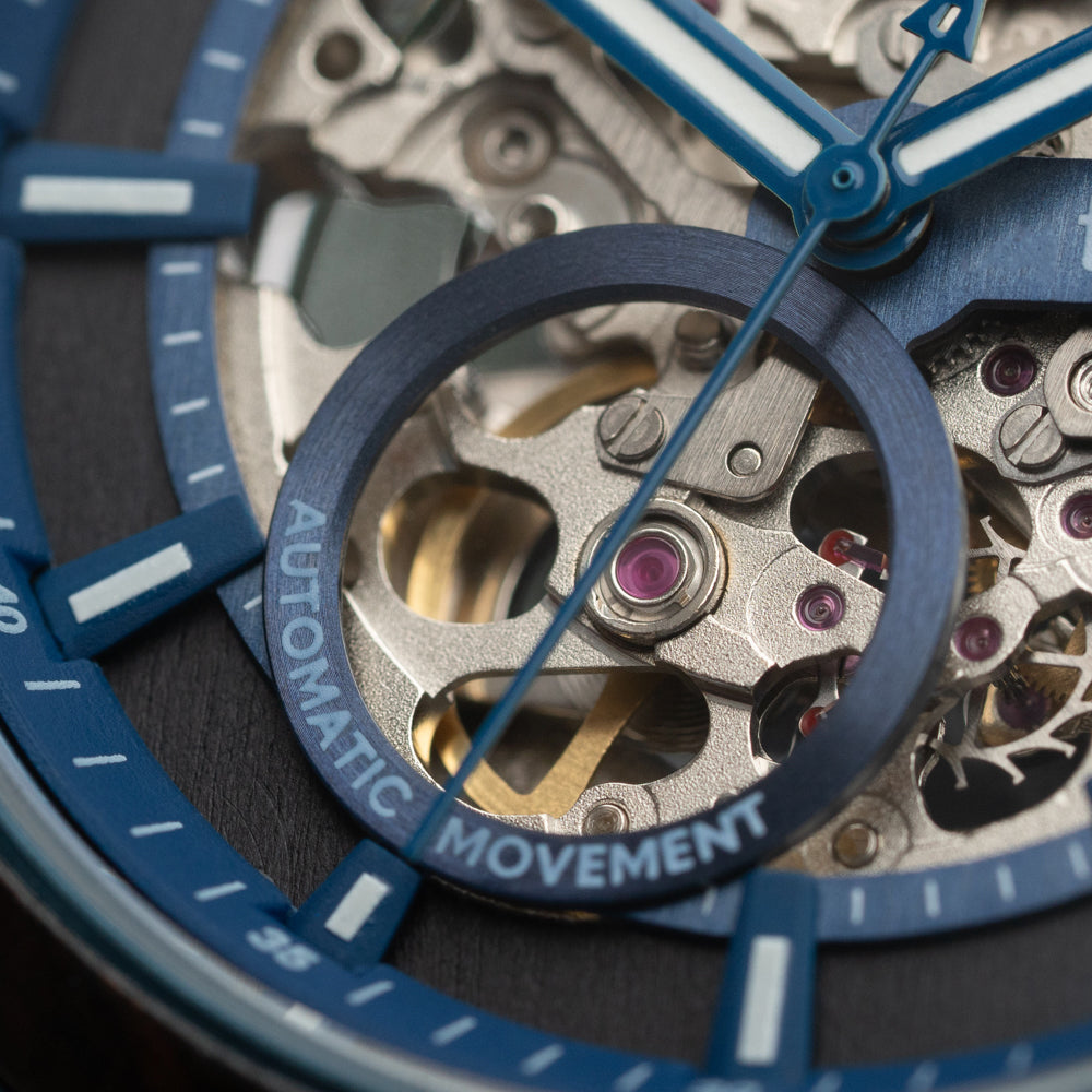 Immortal Ebony Blue Automatic Men's Wooden Watches