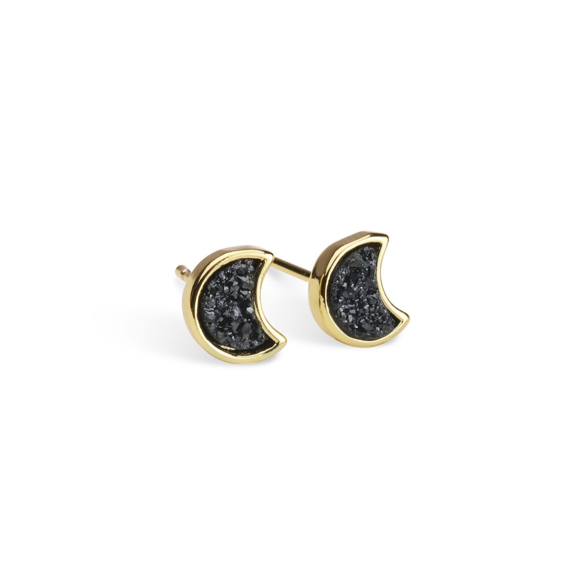 Moonbloom Midnight Black Druzy Earrings Women's Stone Earring