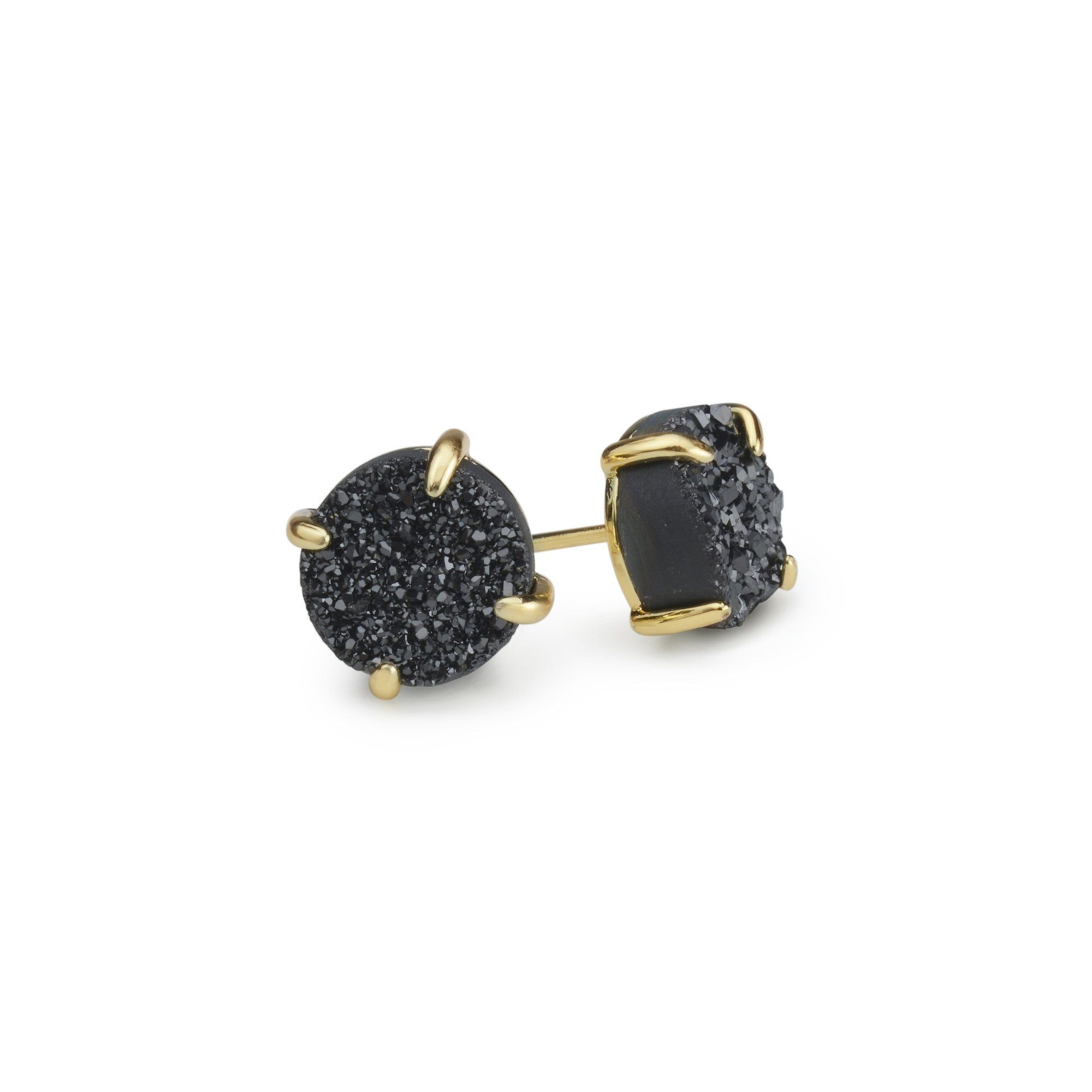 black druzy earrings