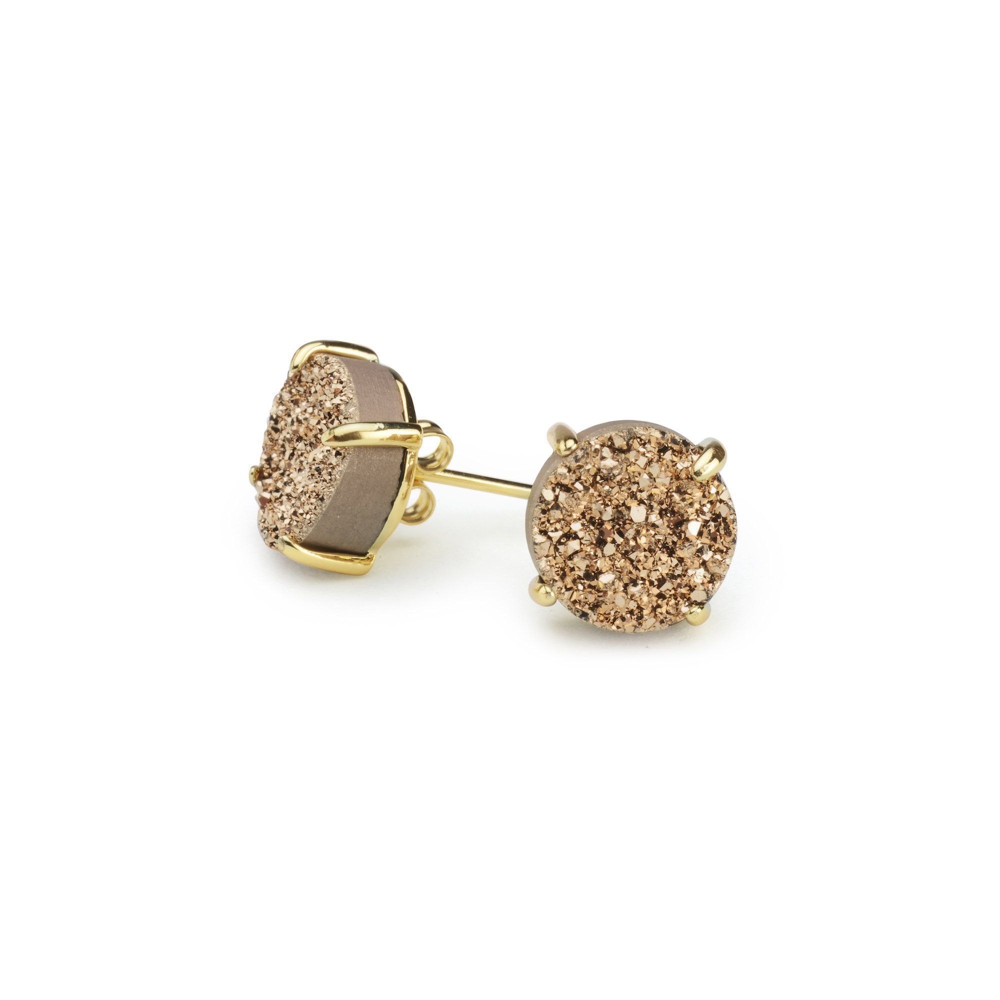Bloom Rose Gold Druzy Earrings Women's Stone Earring
