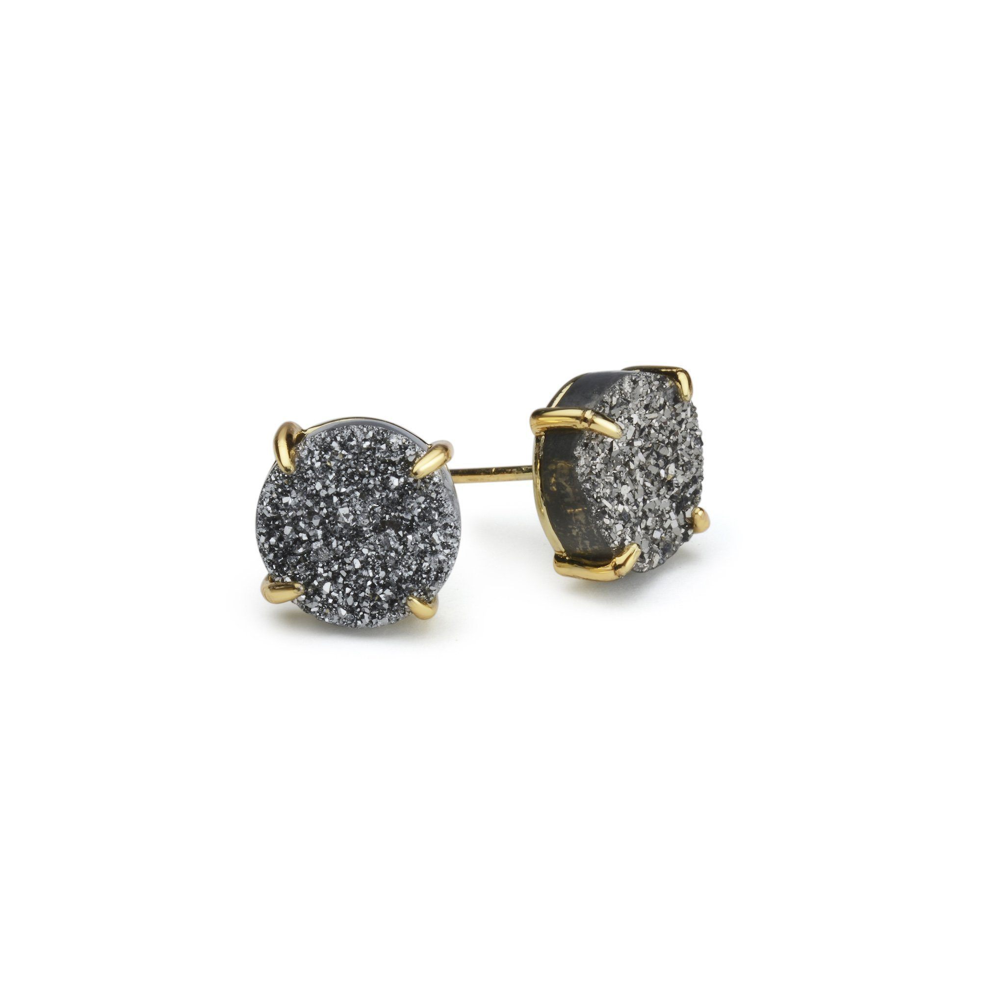 Bloom Silver Druzy Earrings Women's Stone Earring