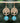 Blue and gold tree of life earrings with blue apatite stones