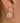 Pink and gold square rose quartz natural stone drop earrings