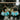 Blue turquoise stone hoop and dangle earrings for her