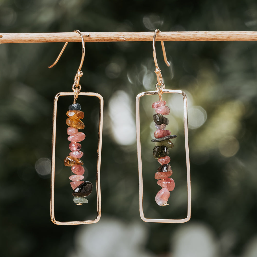 pink tourmaline earrings