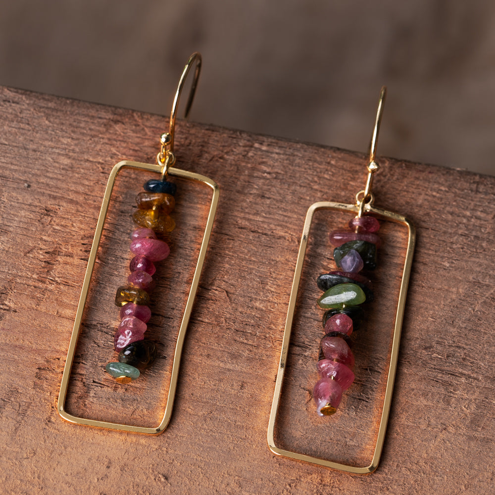 pink tourmaline earrings