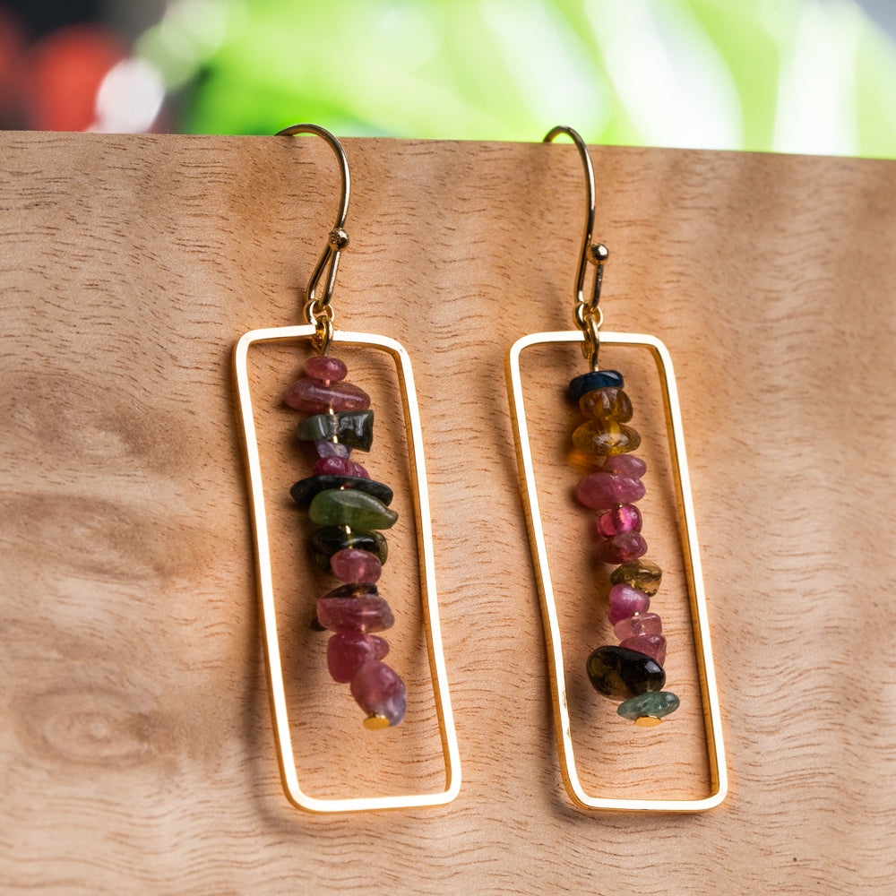 pink tourmaline earrings
