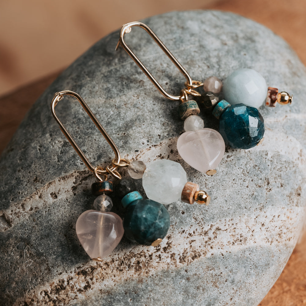 Natural gemstone earrings handmade