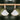White and gold natural zircona and shell earrings