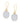 Reina White Druzy Earrings Women's Stone Earring