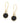 Geo Black Druzy Earrings Women's Stone Earring
