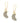 Crescent Grey Druzy Earrings Women's Stone Earring