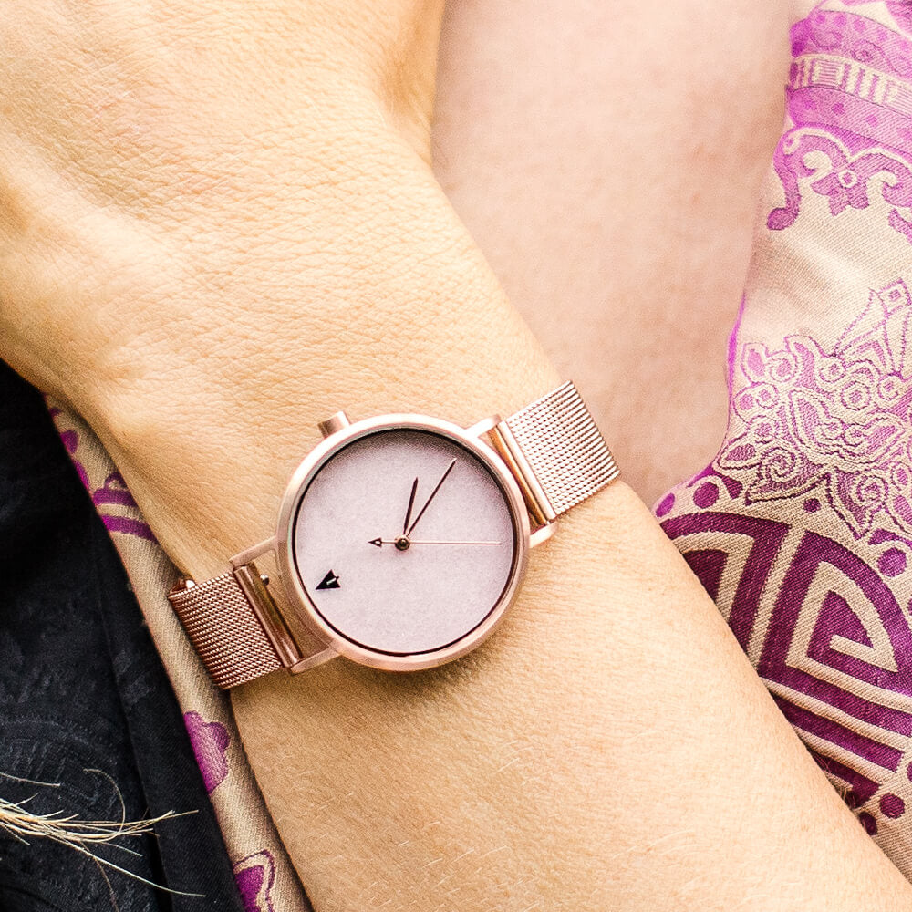 Element Rose Marble Monochrome Women's Stainless Steel Watch