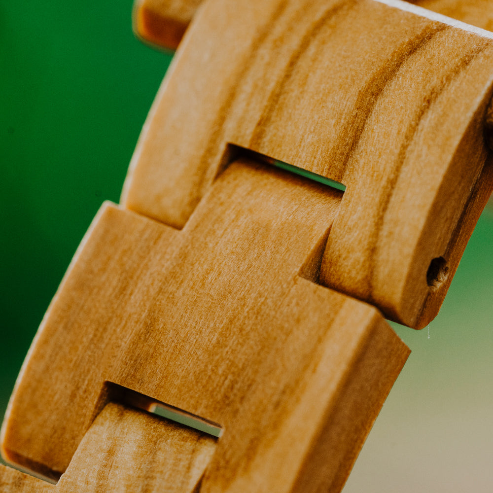 Emma Olive Fog Women's Wooden Watch